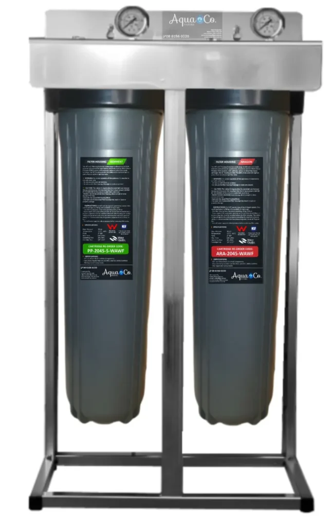 Twin Whole House Water Filter W Frame