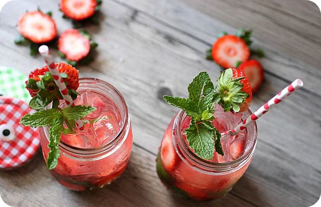 Strawberry-Mint Infused Water | Aussie Water Coolers