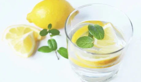 Water Drink Fresh Lemons Large