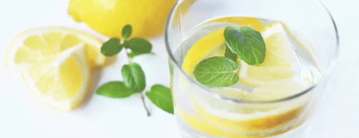 Water Drink Fresh Lemons Large